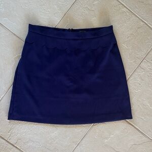 Banana Republic Scalloped Navy Mini Skirt